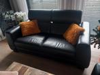 Lederen zetels 2+3zit zwart., Huis en Inrichting, Ophalen, Zo goed als nieuw