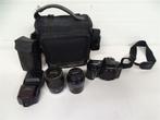 A6428. Set Camera met Lenzen Minolta in Opbergtas, Audio, Tv en Foto, Ophalen of Verzenden, Gebruikt, Minolta
