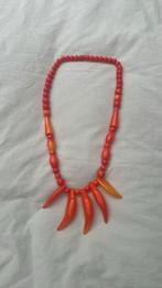 Ketting, Handtassen en Accessoires, Kettingen, Ophalen, Zo goed als nieuw, Oranje