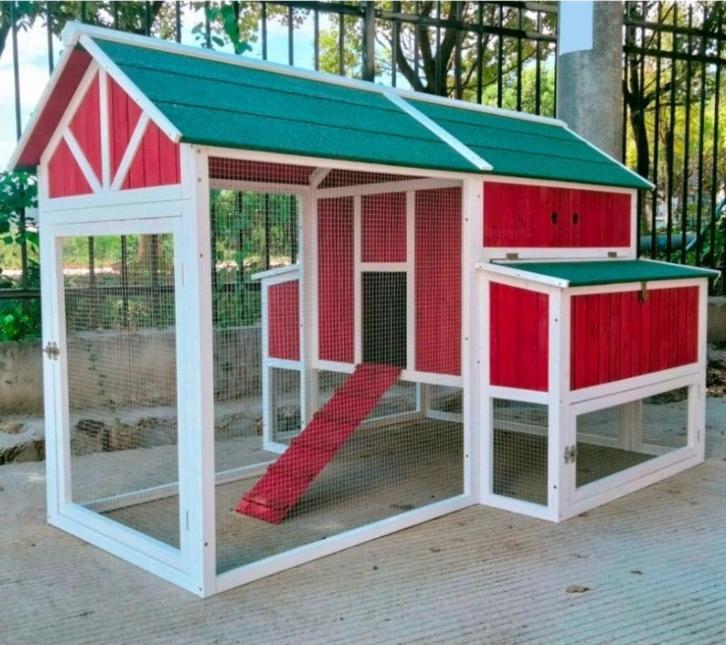 Poulailler XL abri 10 poules 2 pondoirs abri coq enclos, Animaux & Accessoires, Volatiles | Accessoires, Poulailler, Envoi