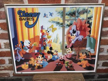 Vintage 80's print Disney Babies / The walt disney company/ 