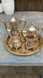Verzilverd koper servies, Antiek en Kunst, Antiek | Servies compleet, Ophalen of Verzenden