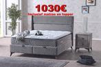 PRIX DE CASCADE Boxspring Bio Balance !, 160 cm, Deux personnes, Noir, Enlèvement ou Envoi