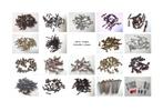 Lot de 810 vis de 25 types + 45 chevilles de 10 types, Enlèvement ou Envoi, Comme neuf, Matériel