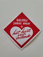Vintage Sticker Galerij James Ensor Oostende, Ophalen of Verzenden, Zo goed als nieuw, Winkel of Supermarkt