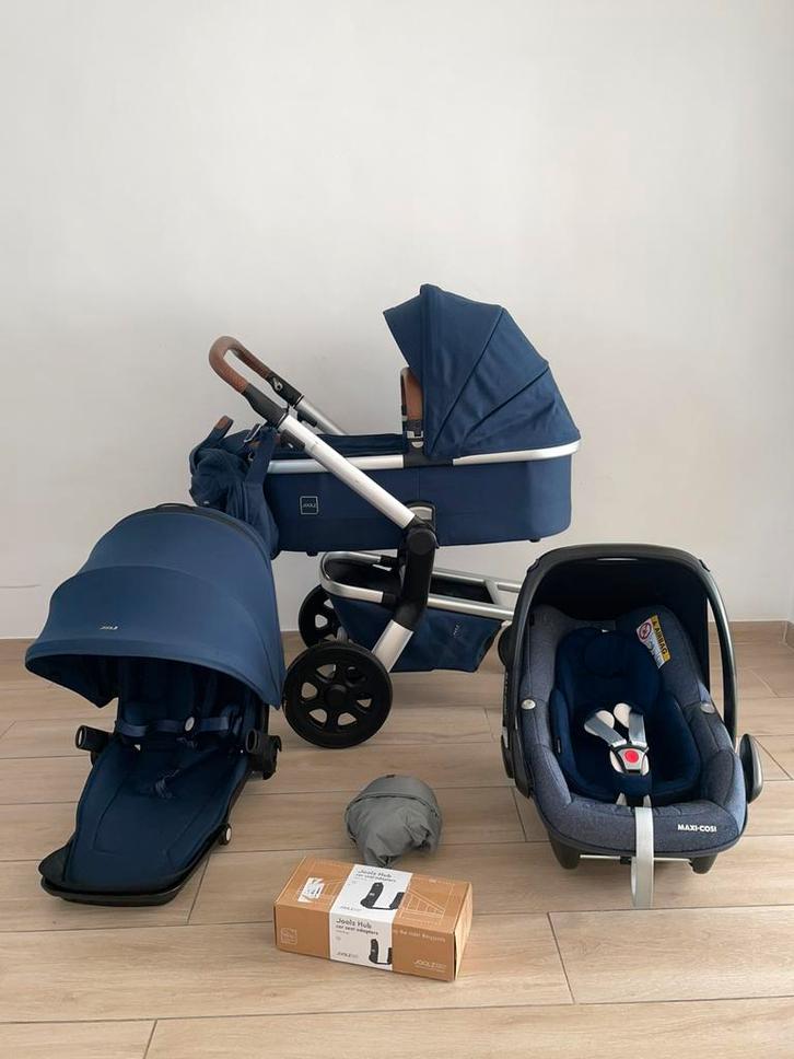Joolz Hub Petrol Blue kinderwagen 4-in-1+ IsoFix, Kinderen en Baby's, Buggy's, Zo goed als nieuw, Maxi-Cosi, Regenhoes, Verstelbare rugleuning