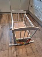 Wit houten schommelbedje, Ophalen, Gebruikt, Babypop