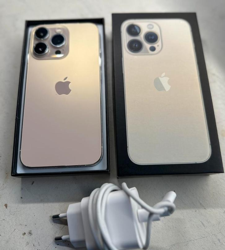 Iphone 13 PRO GOLD 100% batterie, Télécoms, Téléphonie mobile | Apple iPhone, Comme neuf, 128 GB, Sans abonnement, Sans simlock