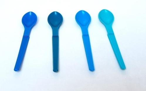 Tupperware Lepel « Z » Dessert - Baby x 4 - Blauw, Huis en Inrichting, Keuken | Tupperware, Nieuw, Overige typen, Blauw, Groen