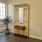 Vintage kapstokmeubel / vestiaire met spiegel, Antiek en Kunst, Ophalen of Verzenden