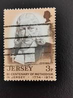Jersey 1974 - reeks bekende personen - John Wesley, Ophalen of Verzenden, Gestempeld