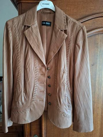 Veste en cuir camel Gil Bret taille 46 (NOUVEAUTÉ), Neuf, Taille 46/48 (XL) ou plus grande, Enlèvement ou Envoi, Brun