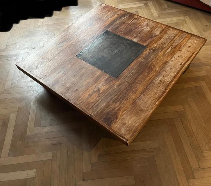 Table basse, Maison & Meubles, Tables | Tables de salon, Utilisé, Moins de 50 cm, 100 à 150 cm, Carré, Métal, Autres matériaux