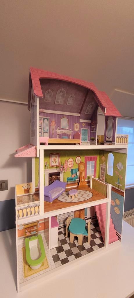 houten poppenhuis, Kinderen en Baby's, Speelgoed | Poppenhuizen, Zo goed als nieuw, Poppenhuis, Ophalen