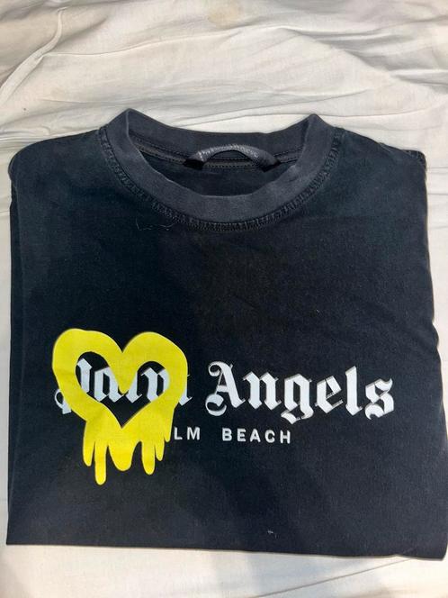 PALM ANGELS T-SHIRT (Maat M) (Zwart), Kleding | Heren, T-shirts, Zo goed als nieuw, Maat 48/50 (M), Wit, Ophalen of Verzenden