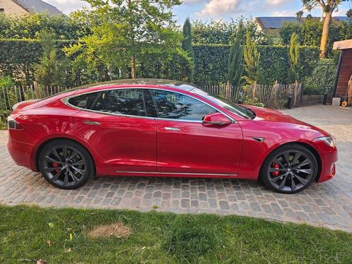 Performance Ludicrous 60.000km Btw recupereerbaar, Auto's, Tesla, Bedrijf, Zwart, Zwart, Leder, Ophalen