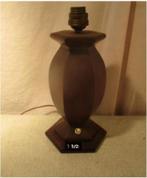 Belle lampe de table ancienne en bois - 27 cm, Antiquités & Art, Enlèvement ou Envoi