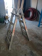 Waku ladder 4 treden, Doe-het-zelf en Bouw, Ophalen, Gebruikt, Ladder, Opvouwbaar of Inschuifbaar
