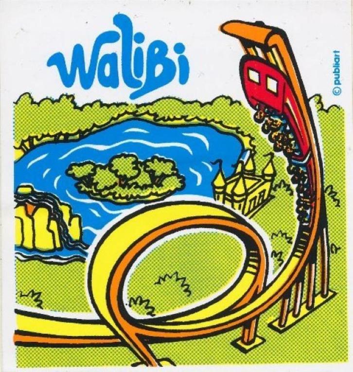 (s1) Walibi / Cote D'or reeks, 2 stickers, Verzamelen, Stickers, Gebruikt, Verzenden