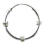 925 Sterling zilveren Bali hoops - Ø 19 mm, Ophalen of Verzenden, Nieuw, Zilver