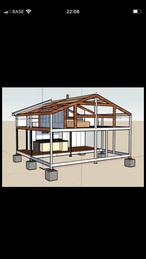 Metalen constructie tiny house/ garage/ loods, Doe-het-zelf en Bouw, Metalen, Nieuw, IJzer, Ophalen