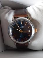 Timex Marlin automatic, Leer, Staal, Polshorloge, Zo goed als nieuw