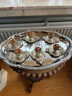 Decoratieve Servies – Dienblad met 6 Glazen en Houdertjes, Ophalen