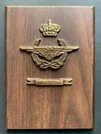 Crest schild Belgian Air Force Belgische Luchtmacht, Ophalen of Verzenden, Luchtmacht, Embleem of Badge