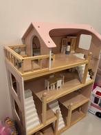Houten poppenhuis, Kinderen en Baby's, Speelgoed | Poppenhuizen, Ophalen, Zo goed als nieuw, Poppenhuis