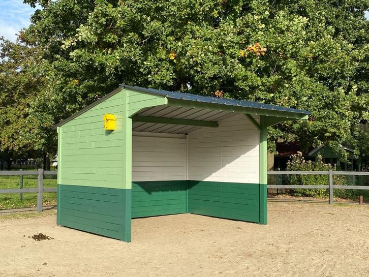Douglas Schuilhok 3x4m met extra Oversteek – NIEUW, Dieren en Toebehoren, Stalling en Weidegang, Stalling, Weidegang, 2 of 3 paarden of pony's