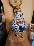 très grand pot avec couvercle - Bleu de Delft - peint à la m, Antiquités & Art, Enlèvement ou Envoi