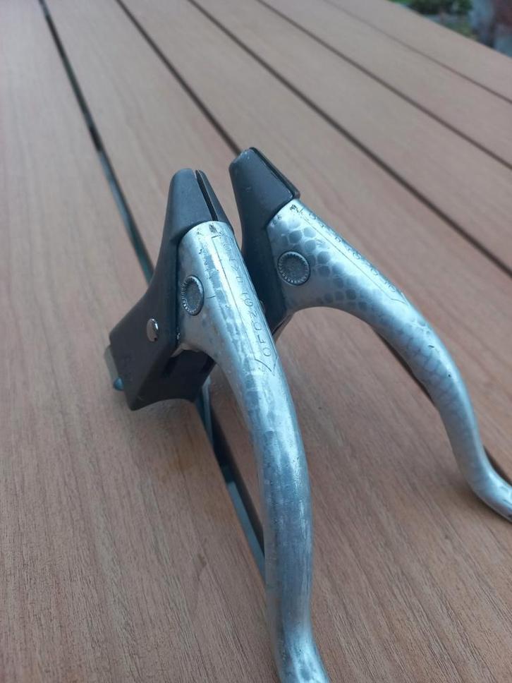 Retro remgrepen Camoagnolo Record "retinato", Fietsen en Brommers, Fietsonderdelen, Gebruikt, Ophalen of Verzenden