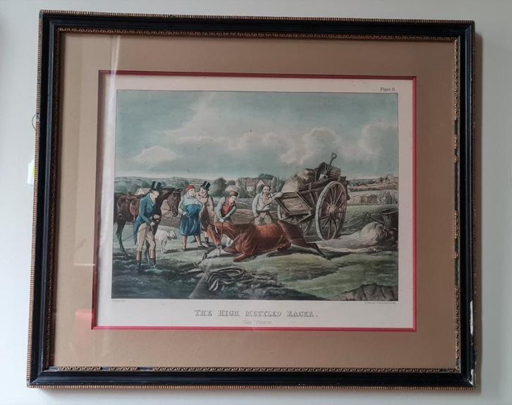 Unieke racecourse aquatint HENRY ALKEN, Antiek en Kunst, Kunst | Etsen en Gravures, Ophalen of Verzenden
