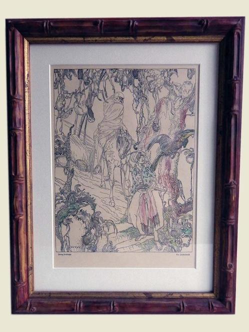 Jugendstil illustratie van Franz Christophe: 1912., Antiek en Kunst, Kunst | Litho's en Zeefdrukken, Ophalen