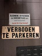 Emaille verzekeringen+ ijzeren bord, Ophalen