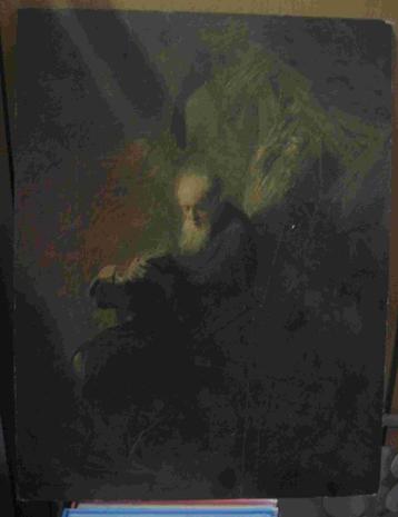 TABLEAU « Philosophe lisant » de Rembrandt