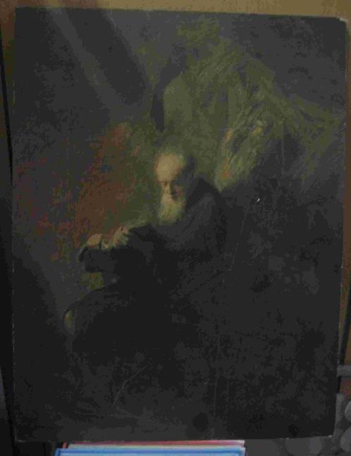 TABLEAU « Philosophe lisant » de Rembrandt, Antiek en Kunst, Kunst | Tekeningen en Fotografie, Ophalen