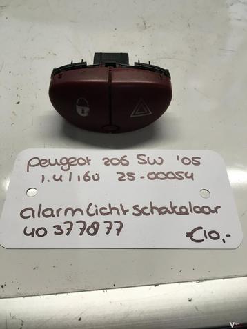 Peugeot 206 Sw 1.4 16v 2005 2500054   Alarmlichtschakelaar 4 beschikbaar voor biedingen