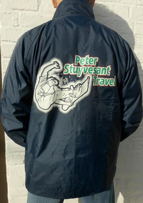 Vintage blauwe jas "Peter Stuyvesant Travel" maat XXL, Kleding | Heren, Jassen | Zomer, Zo goed als nieuw, Overige maten, Blauw