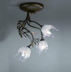 Massive – exclusieve plafondlamp – brons/chroom/glas, Antiek en Kunst, Ophalen of Verzenden