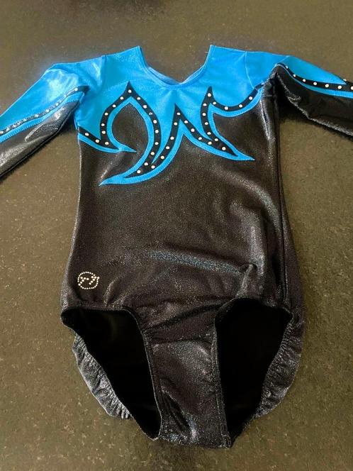 blauw turnpak (lange mouw) - TT gymnastics - maat 152, Sport en Fitness, Turnen, Zo goed als nieuw, Turnpak(je), Kindermaat 146 t/m 176