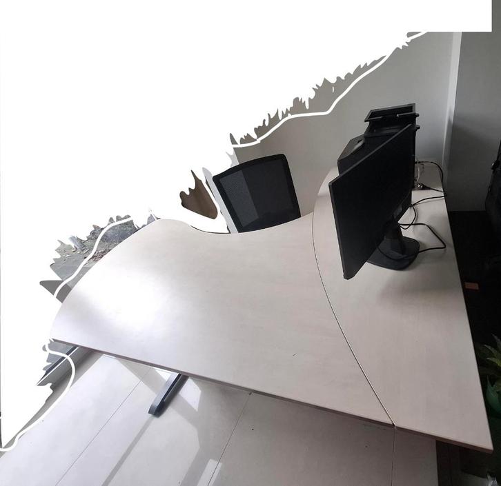 Grote bureau - ergonomisch werken - zeer goede staat, Huis en Inrichting, Bureaus, Zo goed als nieuw, Bureau, Ophalen