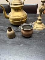 Messing set, Antiek en Kunst, Ophalen, Koper