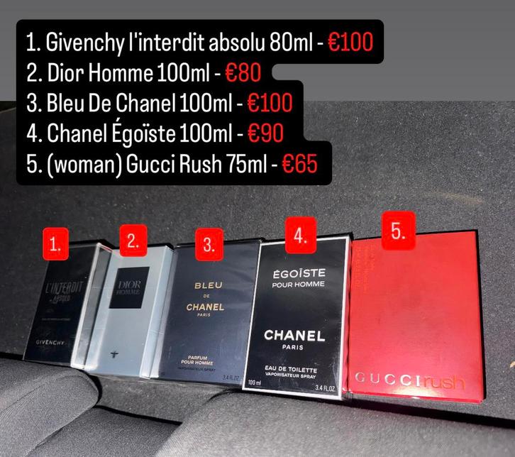 Chanel, Dior, Givenchy, Gucci Rush & Hugo Boss Parfums, Handtassen en Accessoires, Uiterlijk | Parfum, Nieuw, Ophalen of Verzenden