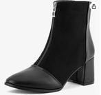 Bottines à talons fermeture éclair sur le devant en Daim, Kleding | Dames, Schoenen, Nieuw, Lage of Enkellaarzen, Zwart, Verzenden