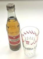 Limonadeflesje en glas "Spitta" - Diest, Collections, Marques & Objets publicitaires, Enlèvement ou Envoi