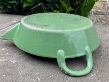 ANCIENNE POÊLE EN ÉMAIL VINTAGE., Enlèvement ou Envoi