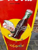 Coca Cola emaille sprite boy., Verzamelen, Ophalen, Gebruikt, Reclamebord