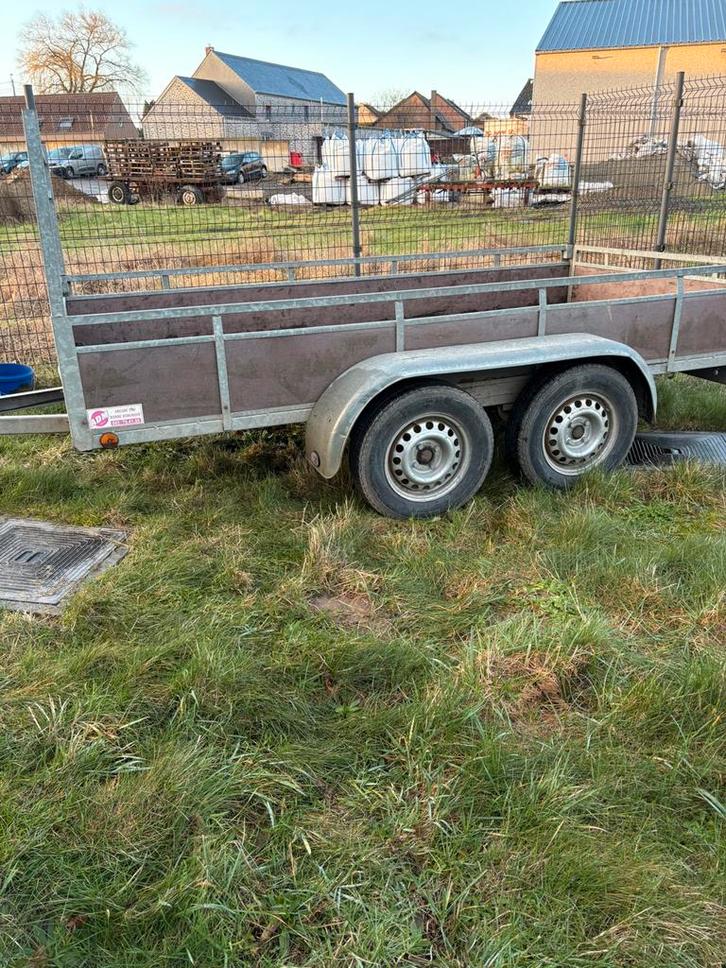 Remorque double essieux 3m/1m50, Autos : Divers, Remorques, Comme neuf, Enlèvement