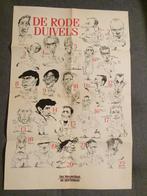 Karikatuur poster De Rode Duivels, Verzamelen, Ophalen of Verzenden, Zo goed als nieuw, Poster, Plaatje of Sticker